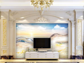 大理石紋山水石紋海天一色旭日東升圖片素材 效果圖下載 大理石背景墻圖大全 電視背景墻編號 18816443