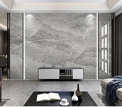 德國灰滲墨大板大理石紋背景墻 現代室內設計的優雅之選
